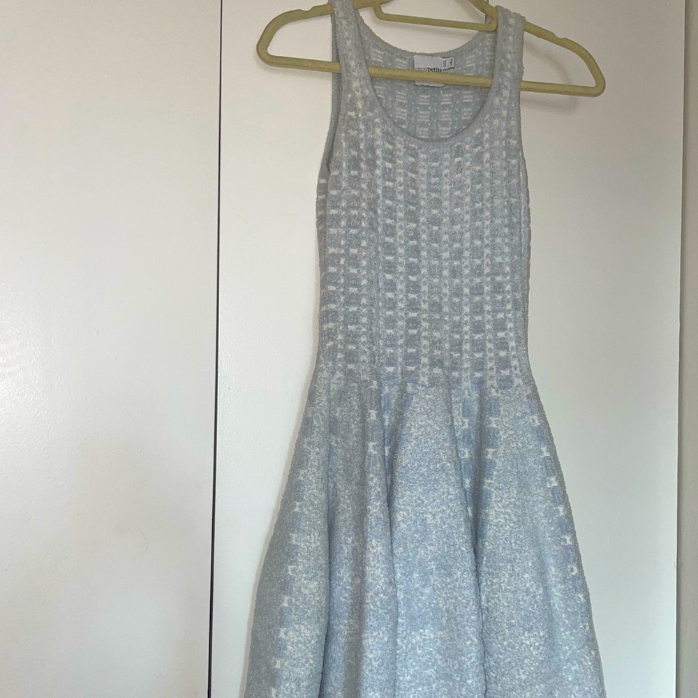 asos petite powder blue bouclee dress size 4US